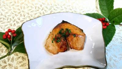 ぶりの若菜焼き