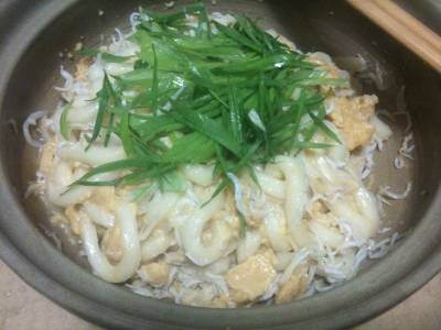 釜あげしらすのカルボナーラうどん