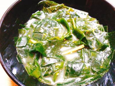 わかめの早うまスープ
