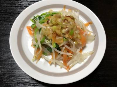 ゆで野菜のアツアツねぎ油がけ