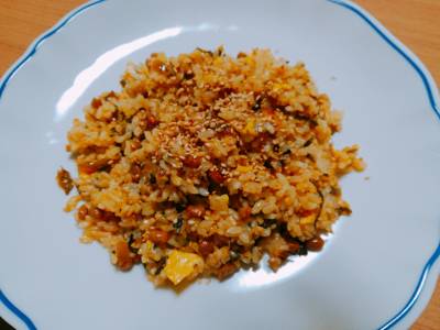 納豆&高菜チャーハン