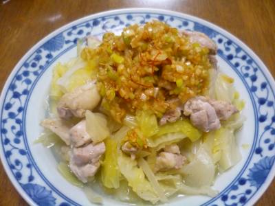 鶏肉と野菜の簡単蒸し