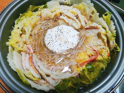 白菜と豚肉のチーズ鍋