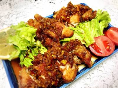 揚げ鶏のねぎソース