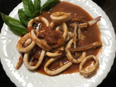 いかのトマト炒め