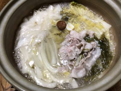 ヒラヒラ大根と豚しゃぶのサッと鍋