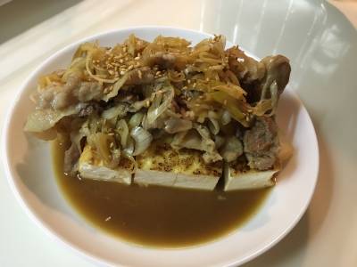 厚揚げのしょうが焼きのっけ