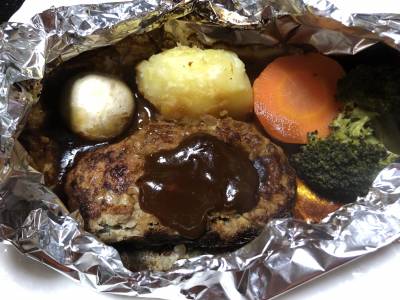 ハンバーグのホイル焼き