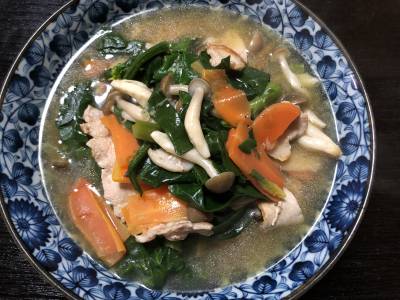 豚肉とほうれんそうのしょうがあん