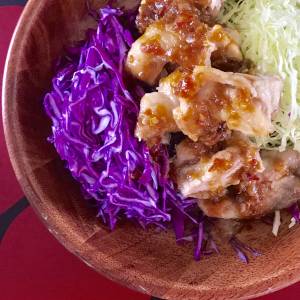 蒸し鶏のパリパリ焼き