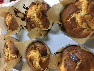 カラメル風味のさつまいもマフィン