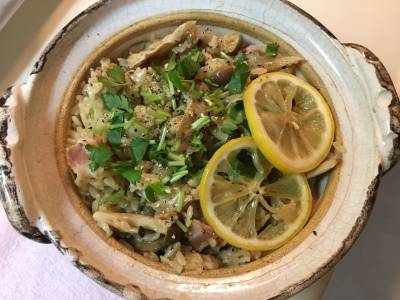 レモンときのこのさっぱりご飯