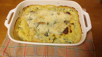 かきとほうれんそうのカレー風味グラタン