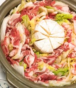 白菜と豚肉のチーズ鍋