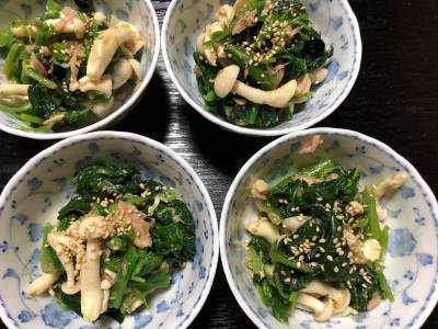 ほうれんそうとツナのごまあえ