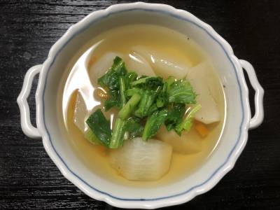 かぶとパスタのスープ