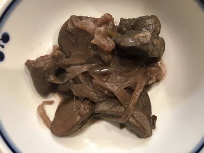 鶏レバーの赤ワイン煮
