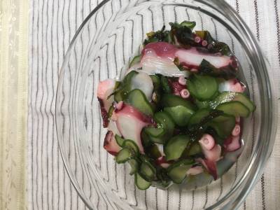 きゅうりとたこの酢の物