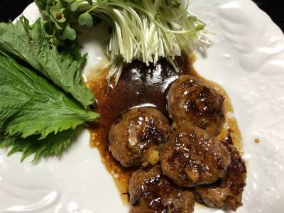 鶏つくねの照り焼き