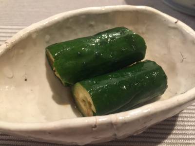 たたききゅうりの酢じょうゆ漬け
