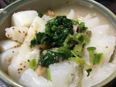 温かいかぶのサラダ