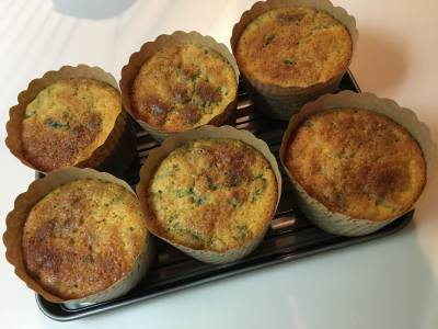 グレープフルーツとミントのケーキ