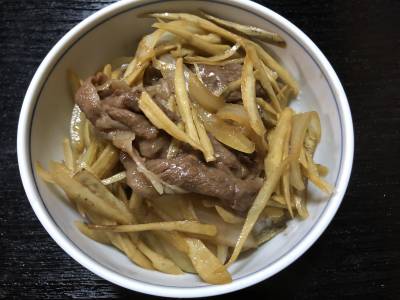 牛ごぼう丼
