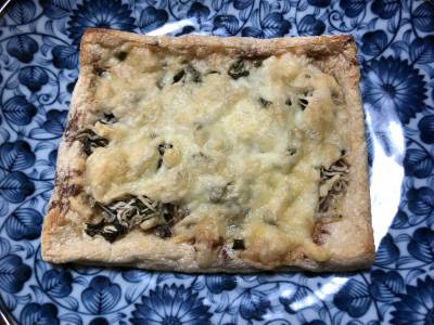 油揚げのねぎチーズ焼き