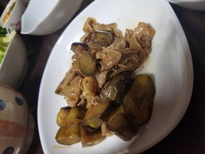 なすと豚肉の甜麺醤炒め