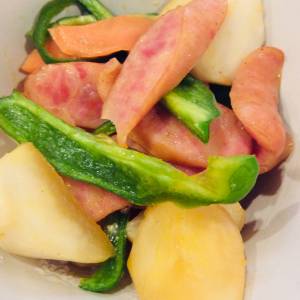 かぶとベーコンのサッと炒め