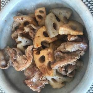 豚肉とれんこんの炒め煮