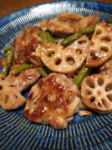 豚こまとれんこんの炒め酢豚