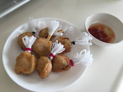 鶏手羽のチューリップ卵揚げ