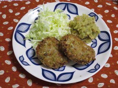春キャベツのポーク焼きメンチ
