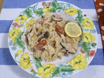 レモンときのこのさっぱりご飯