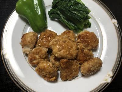 ふんわりつくねの照り焼き