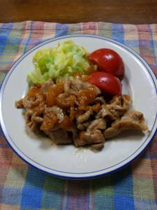 豚肉の福神漬け炒め