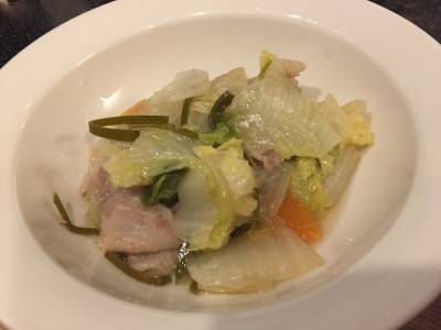 白菜と豚バラ肉の煮物