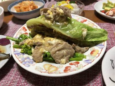 焦がし焼きキャベツの肉玉あんかけ