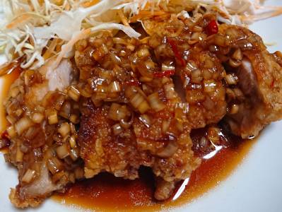 揚げ鶏のねぎソース