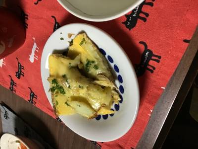 新じゃがのオープンオムレツ