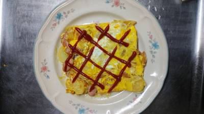 ソーセージのスペイン風オムレツ