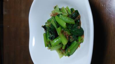 小松菜のおかか炒め