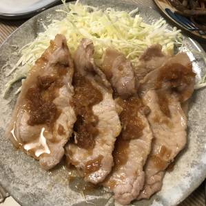 梅肉入りしょうが焼き