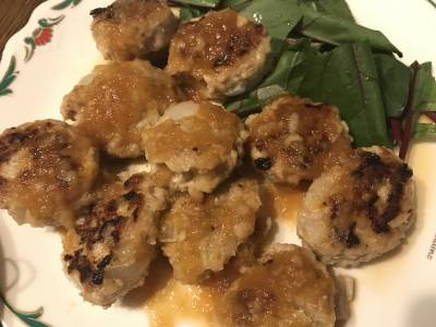 ダブル新たまチキンバーグ