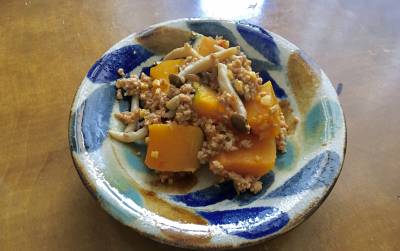 かぼちゃのそぼろ煮