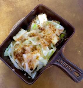 厚揚げとねぎの重ね焼き