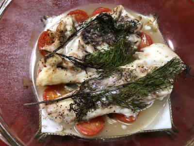 たいの簡単白ワイン蒸し