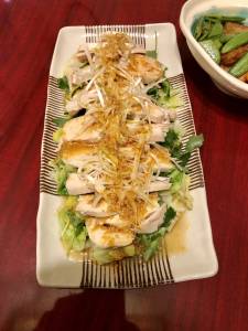 キャベツのザク切り蒸し よだれ鶏風