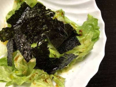 のりとレタスのサラダ